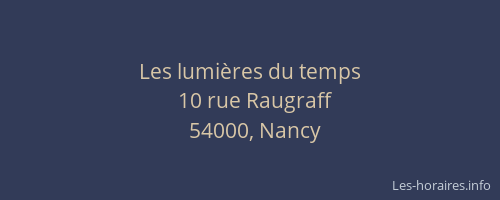 Les lumières du temps