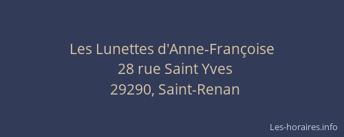 Les Lunettes d'Anne-Fran&ccedil;oise