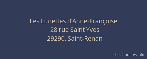 Les Lunettes d'Anne-Françoise