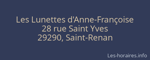 Les Lunettes d'Anne-Françoise