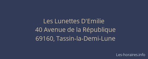 Les Lunettes D'Emilie