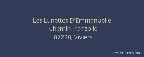 Les Lunettes D'Emmanuelle