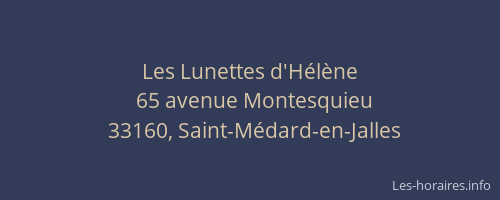 Les Lunettes d'H&eacute;l&egrave;ne