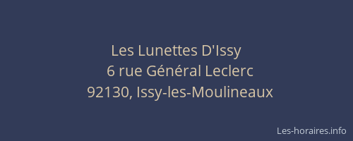 Les Lunettes D'Issy