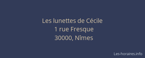 Les lunettes de Cécile