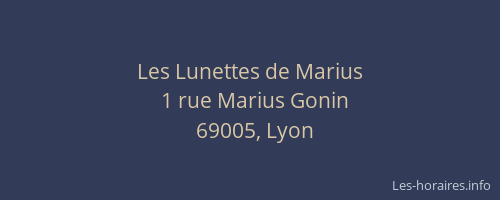 Les Lunettes de Marius