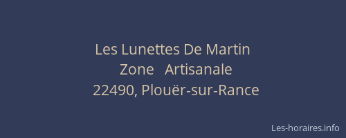 Les Lunettes De Martin
