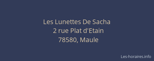 Les Lunettes De Sacha