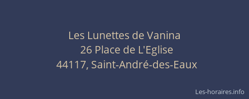 Les Lunettes de Vanina