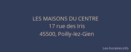 LES MAISONS DU CENTRE