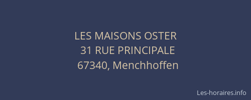LES MAISONS OSTER
