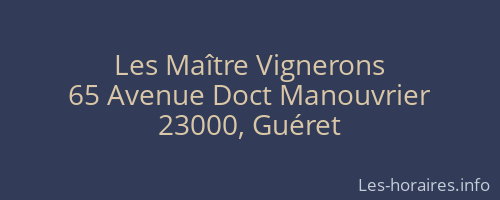 Les Maître Vignerons