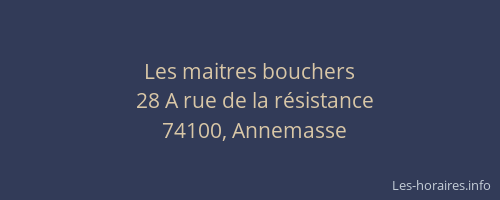 Les maitres bouchers