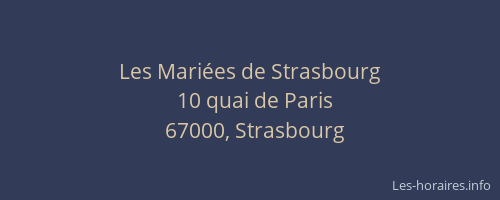 Les Mariées de Strasbourg