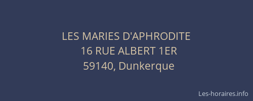 LES MARIES D'APHRODITE