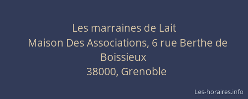 Les marraines de Lait