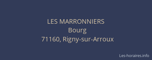 LES MARRONNIERS