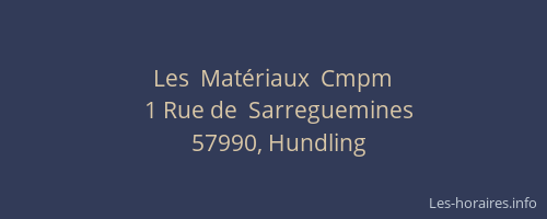 Les  Mat&eacute;riaux  Cmpm
