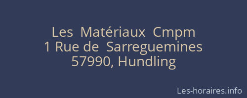 Les  Matériaux  Cmpm