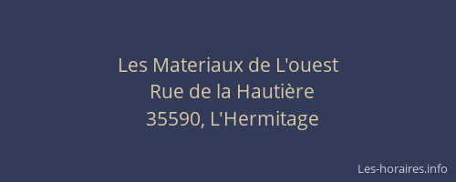 Les Materiaux de L'ouest