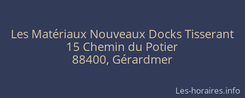 Les Matériaux Nouveaux Docks Tisserant