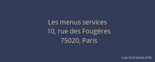 Les menus services