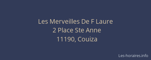 Les Merveilles De F Laure