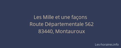 Les Mille et une façons
