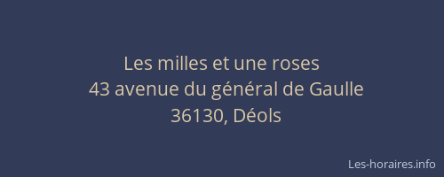 Les milles et une roses
