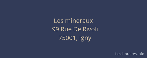 Les mineraux