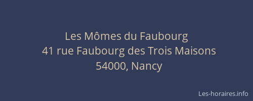 Les Mômes du Faubourg