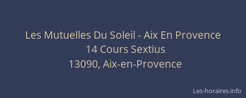 Les Mutuelles Du Soleil - Aix En Provence