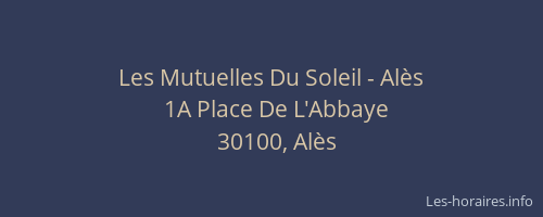 Les Mutuelles Du Soleil - Al&egrave;s
