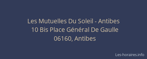 Les Mutuelles Du Soleil - Antibes