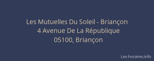 Les Mutuelles Du Soleil - Briançon