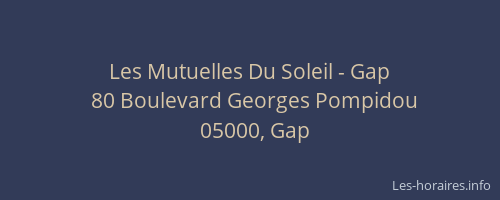 Les Mutuelles Du Soleil - Gap