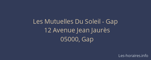 Les Mutuelles Du Soleil - Gap