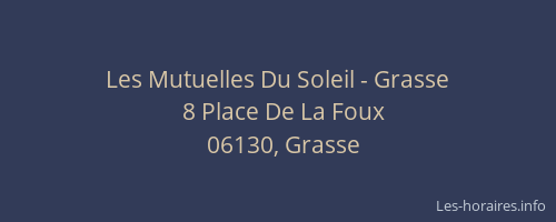 Les Mutuelles Du Soleil - Grasse