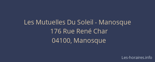 Les Mutuelles Du Soleil - Manosque
