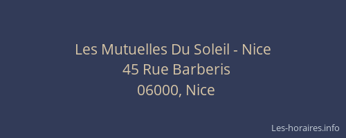 Les Mutuelles Du Soleil - Nice