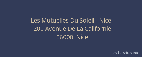 Les Mutuelles Du Soleil - Nice