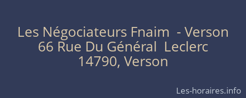 Les N&eacute;gociateurs Fnaim  - Verson