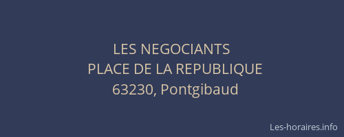 LES NEGOCIANTS