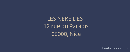 LES NÉRÉIDES