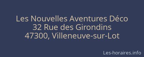 Les Nouvelles Aventures Déco