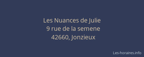 Les Nuances de Julie
