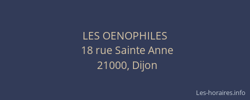 LES OENOPHILES