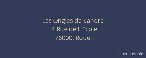 Les Ongles de Sandra