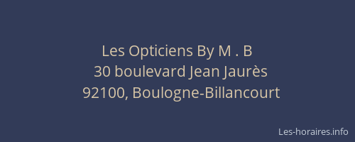 Les Opticiens By M . B