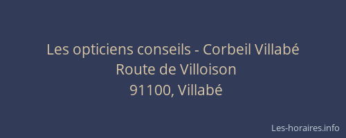 Les opticiens conseils - Corbeil Villabé
